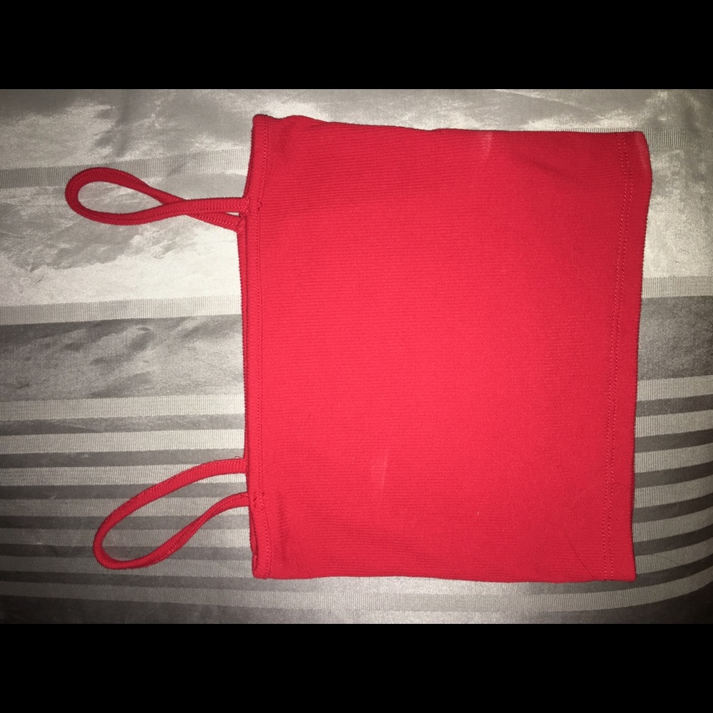 Red fitted crop top
